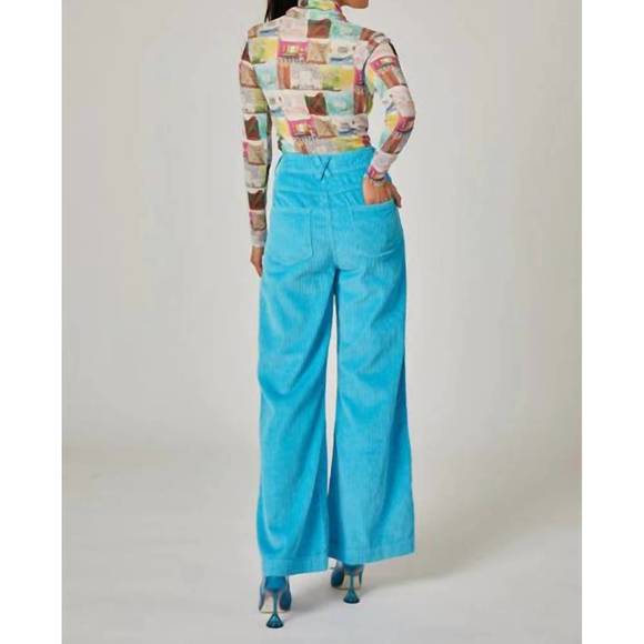 NEW RACHEL ANTONOFF mike pant in cyan - Picture 3 of 3